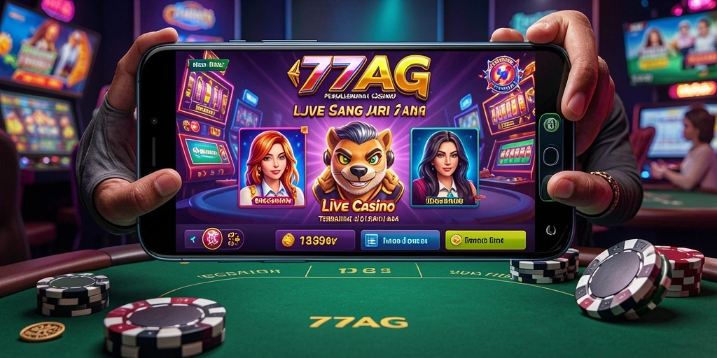 Screenshot gameplay Live Casino menunjukkan aksi seru dan interaksi langsung.