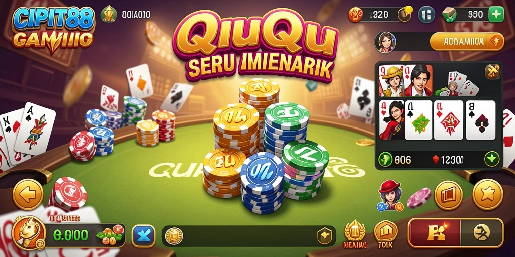 Tampilan utama gameplay QiuQiu di CIPIT88 yang seru.
