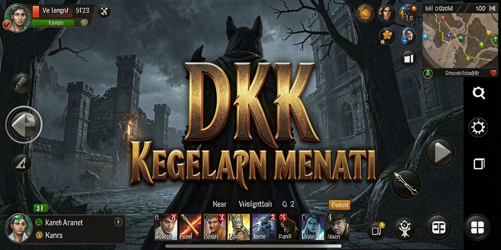 Tampilan menyeramkan dari gameplay DKK di lingkungan gelap.