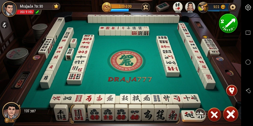 Gameplay menarik DRAJA777 dengan papan Mahjong yang colorful.