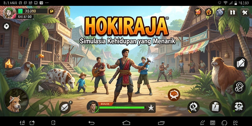 Tampilan menarik gameplay HOKIRAJA yang penuh warna dan interaksi.