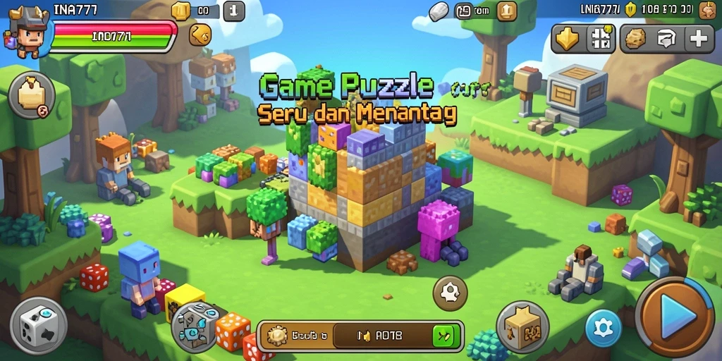 Tampilan gameplay menarik dari game puzzle INA777.