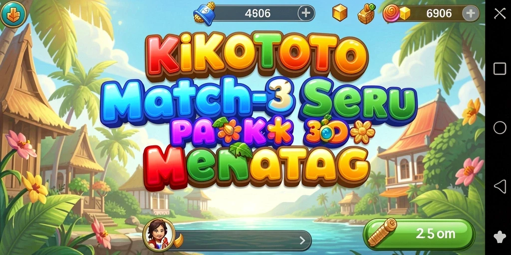 Screenshot KIKOTOTO menampilkan aksi mencocokkan bola berwarna dalam gameplay Match-3.