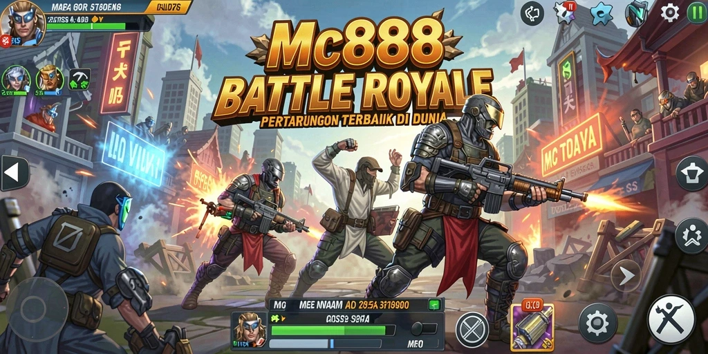 Gameplay seru MC888 menampilkan aksi Battle Royale yang mendebarkan.