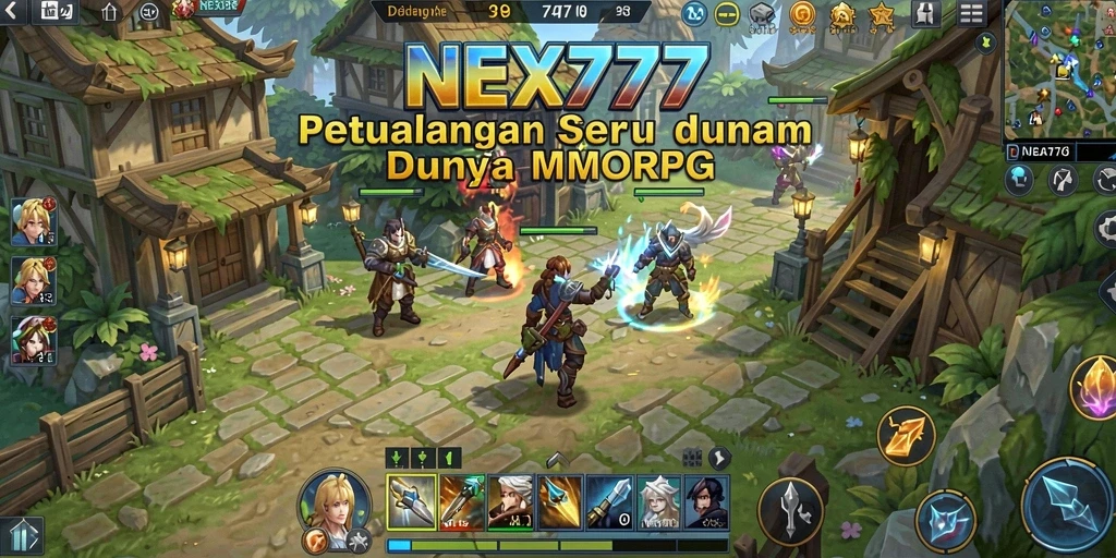 Tangkapan layar menampilkan aksi seru dalam gameplay MMORPG.
