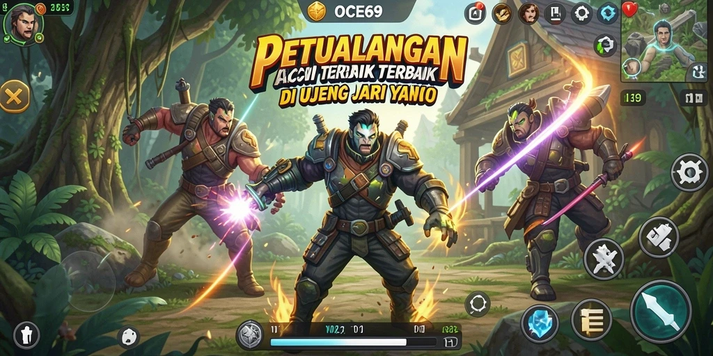Gameplay seru OCE69 dengan aksi mendebarkan di setiap level.