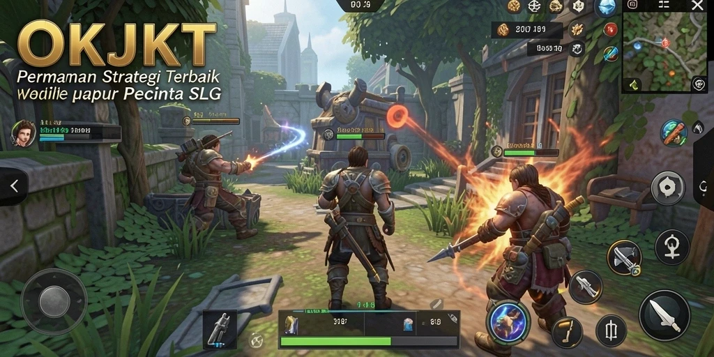 Tampilan gameplay OKJKT yang mendebarkan dalam pertempuran strategi.