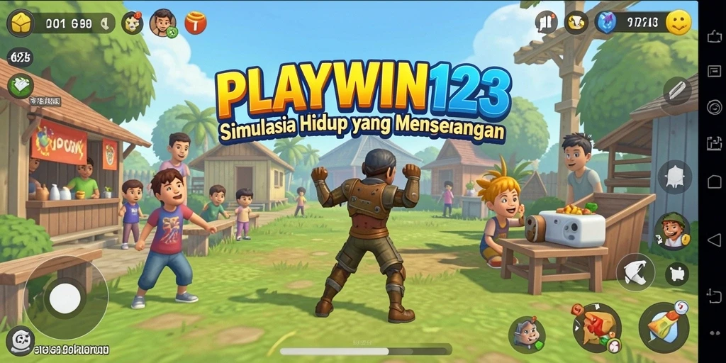 Tampilan gameplay menarik dari PLAYWIN123 dengan karakter yang dinamis.