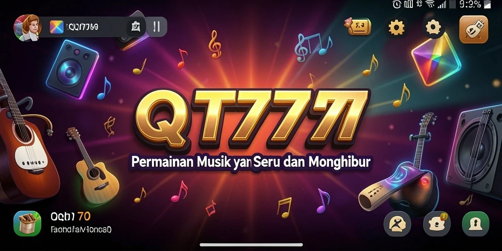Tampilan gameplay QT777 yang menarik dengan berbagai pilihan musik.