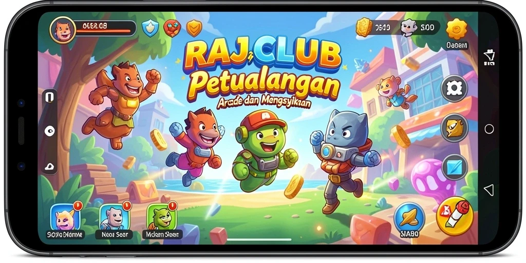 Menampilkan gameplay seru dari RAJACLUB dengan tantangan yang mendebarkan.