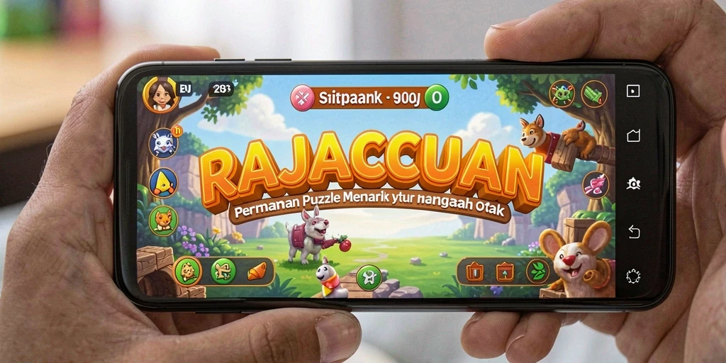 Tampilan menarik gameplay RAJACUAN dengan tantangan Puzzle.