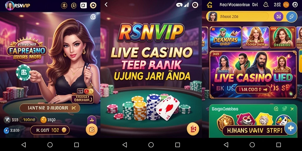 Tampilan gameplay Live Casino yang menarik dan interaktif dari RSNVIP.