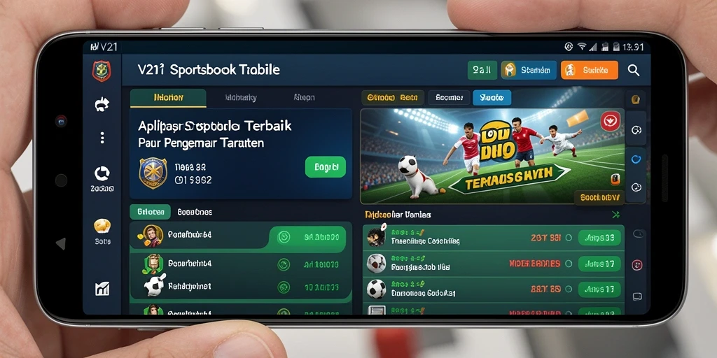 Tampilan gameplay V21 yang menarik dan interaktif untuk pengguna Sportsbook.